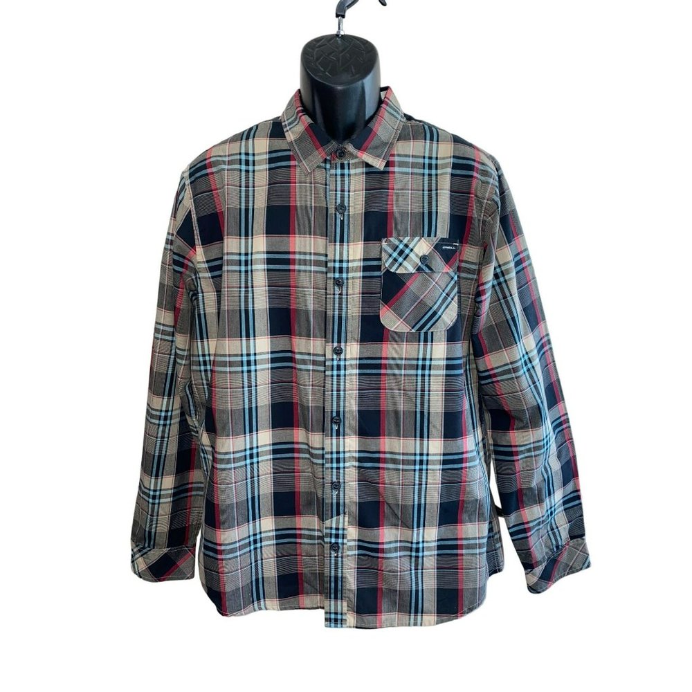 New O’Neill Men’s Classic Fit Plaid Shirt Size Large